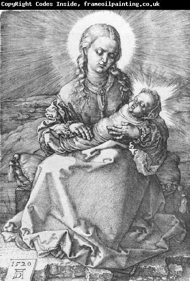Albrecht Durer Madonna with the Swaddled Infant 1520 Engraving
